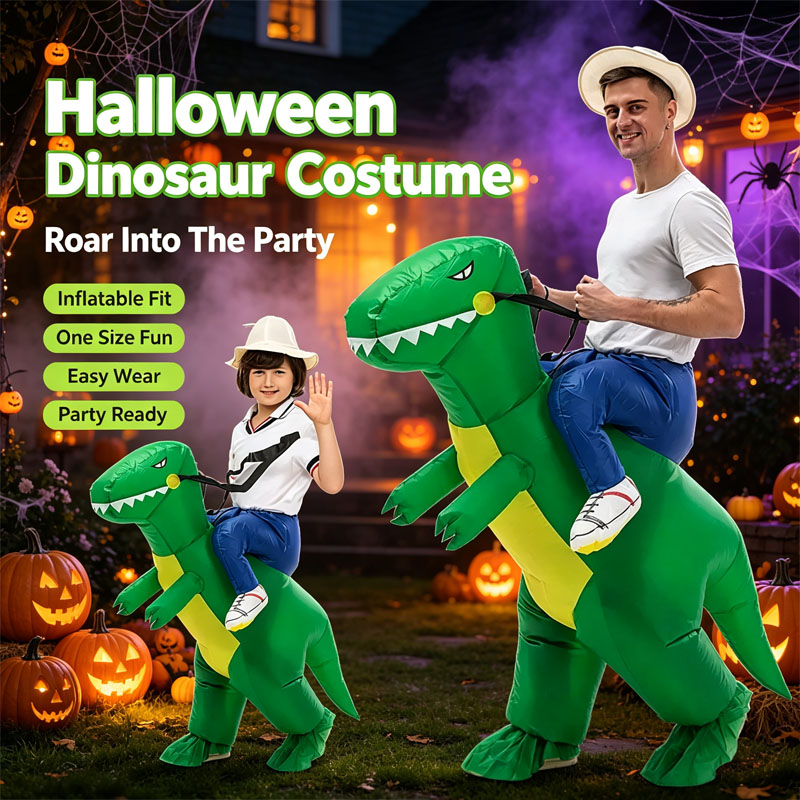 Kids Outdoor Ride On - Costume de dinosaure gonflable à enfiler