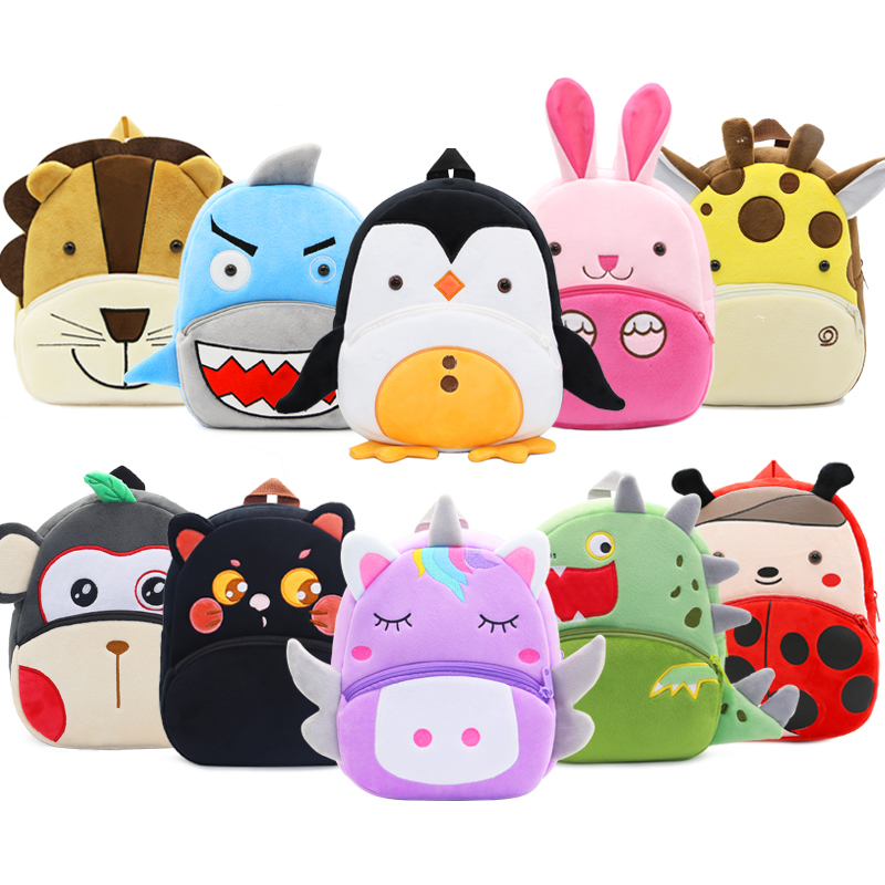 Kids Outdoor Backpack - Animaux mignons dessin animé en peluche