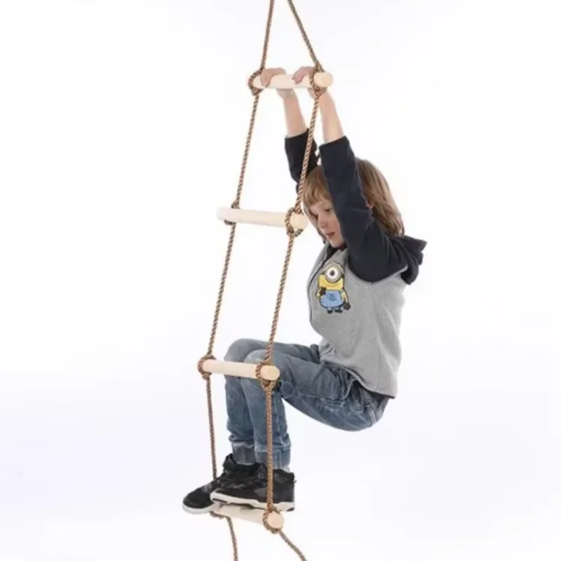 Kids Outdoor Swing And Slide - Échelle à cordes pour enfants en