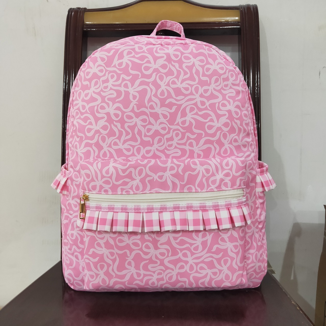 Kids Outdoor Backpack - Gros enfants nœuds roses en plein