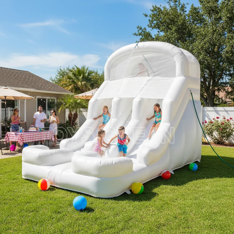 Kids Outdoor Water Slide - Toboggan aquatique gonflable pour enfants, double