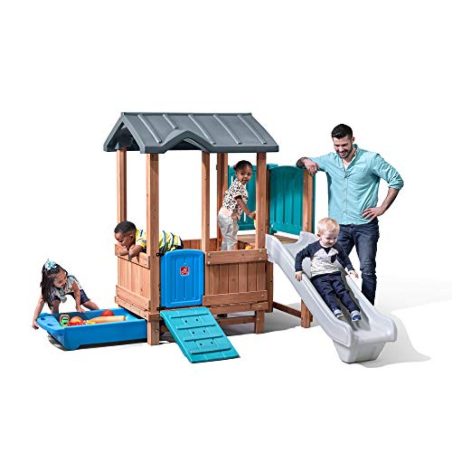 Woodland Adventure Playhouse & - Kids Outdoor Swing And Slide avis et prix