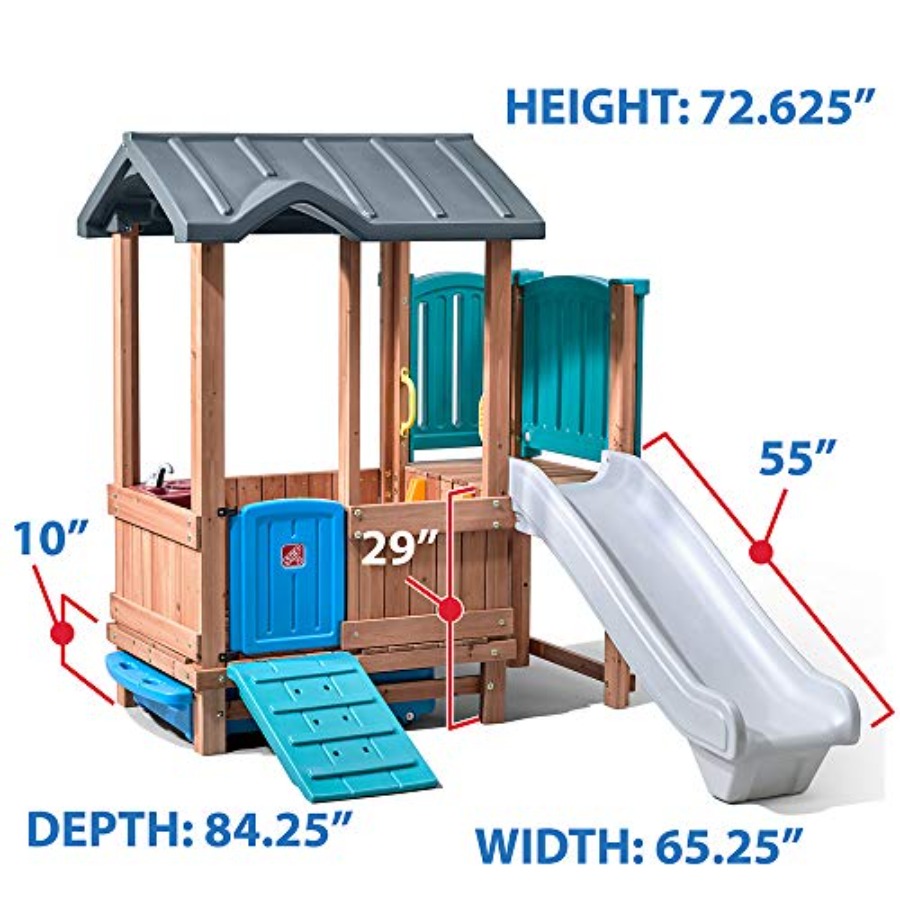Woodland Adventure Playhouse & - Kids Outdoor Swing And Slide avis et prix