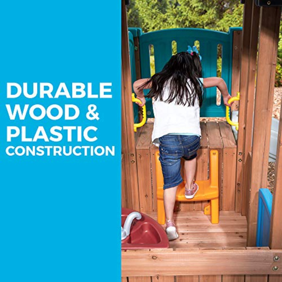 Woodland Adventure Playhouse & - Kids Outdoor Swing And Slide avis et prix