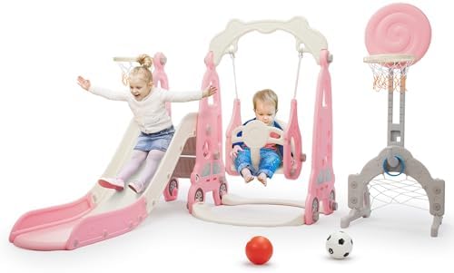 Ensemble de jeu toboggan et ba - Kids Outdoor Swing And Slide avis et prix